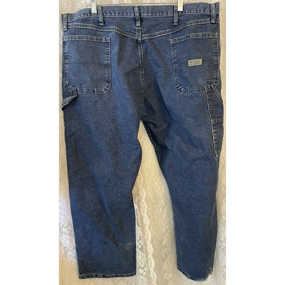 Wrangler Carpenter Men's Blue Jeans Fleece Lined Straight Leg Size 42x29 Pre-Ow - Picture 1 of 10